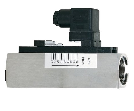 Interruptor de caudal de área variable para aceite 35-110 l/min 300 bar G1'' de acero inoxidable