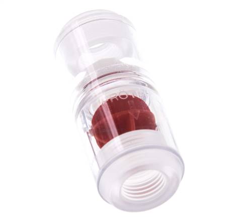 G1/4'' indicador de caudal de policarbonato con rodete y filtro