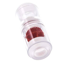 G1/4'' indicador de caudal de policarbonato con rodete y filtro