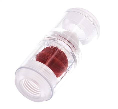 G1/4'' indicador de caudal de policarbonato con rodete y filtro