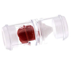 G1/4'' indicador de caudal de policarbonato con rodete y filtro