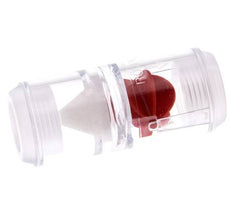 G1/4'' indicador de caudal de policarbonato con rodete y filtro