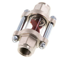 G1/4'' indicador de caudal de latón con rodete 0.6-3 l/min 25 bar