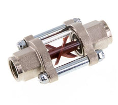 G1/4'' indicador de caudal de latón con rodete 0.6-3 l/min 25 bar