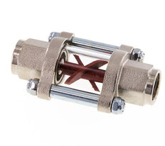G1/4'' indicador de caudal de latón con rodete 0.6-3 l/min 25 bar