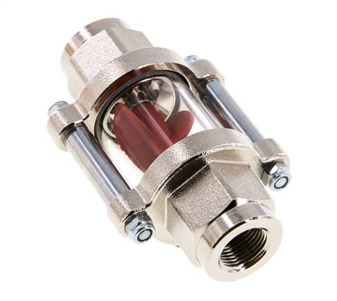G3/8'' indicador de caudal de latón con rodete 1.1-5.5 l/min 25 bar