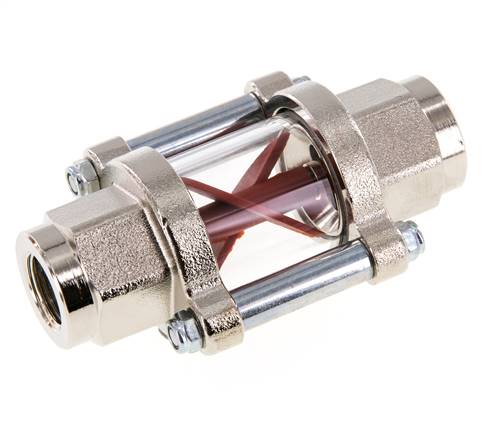 G3/8'' indicador de caudal de latón con rodete 1.1-5.5 l/min 25 bar