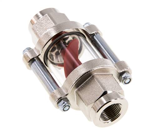 G3/8'' indicador de caudal de latón con rodete 1.1-5.5 l/min 25 bar
