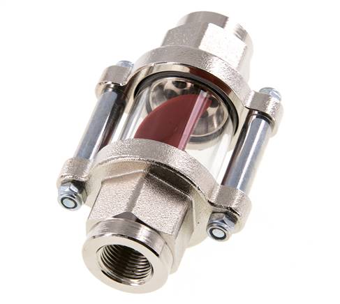 G3/8'' indicador de caudal de latón con rodete 1.1-5.5 l/min 25 bar
