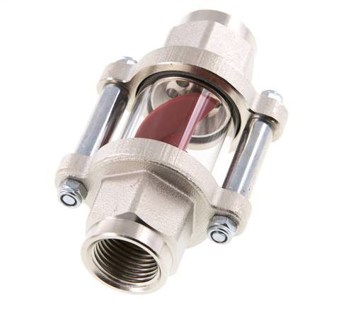 G1/2'' indicador de caudal de latón con rodete 1.3-6.3 l/min 25 bar