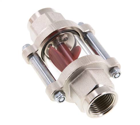 G1/2'' indicador de caudal de latón con rodete 1.3-6.3 l/min 25 bar