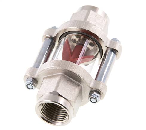 G1/2'' indicador de caudal de latón con rodete 1.3-6.3 l/min 25 bar