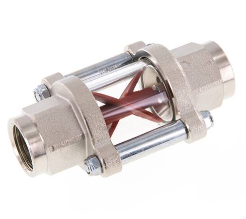 G1/2'' indicador de caudal de latón con rodete 1.3-6.3 l/min 25 bar