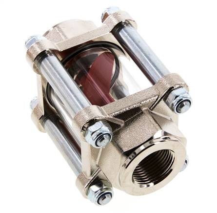 G3/4'' indicador de caudal de latón con rodete 1.6-17 l/min 25 bar