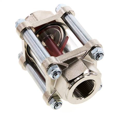G3/4'' indicador de caudal de latón con rodete 1.6-17 l/min 25 bar