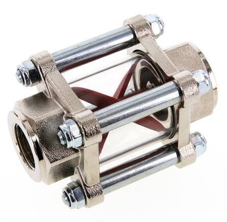 G3/4'' indicador de caudal de latón con rodete 1.6-17 l/min 25 bar