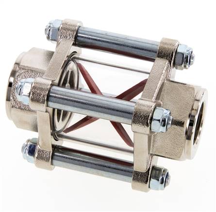 G3/4'' indicador de caudal de latón con rodete 1.6-17 l/min 25 bar