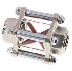 G1'' indicador de caudal de latón con rodete 2.2-27 l/min 25 bar