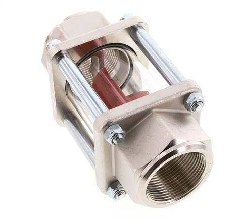 G1 1/2'' indicador de caudal de latón con rodete 11-60 l/min 15 bar