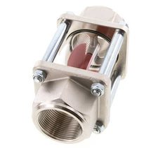 G1 1/2'' indicador de caudal de latón con rodete 11-60 l/min 15 bar