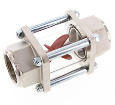 G1 1/2'' indicador de caudal de latón con rodete 11-60 l/min 15 bar