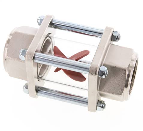 G1 1/2'' indicador de caudal de latón con rodete 11-60 l/min 15 bar