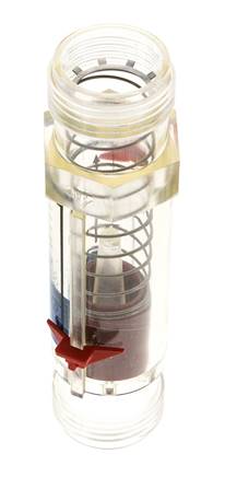 Caudalímetro de área variable G1'' de plástico para agua 2-20 l/min