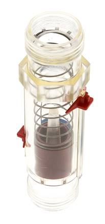 Caudalímetro de área variable G1'' de plástico para agua 2-20 l/min