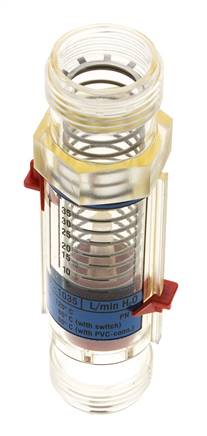 Caudalímetro de área variable G1'' de plástico para agua 5-35 l/min