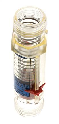 Caudalímetro de área variable G1'' de plástico para agua 5-35 l/min