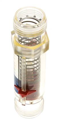 Caudalímetro de área variable G1'' de plástico para agua 5-35 l/min