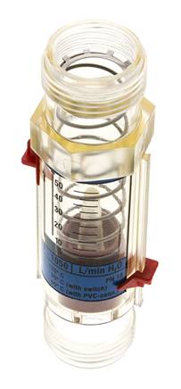 Caudalímetro de área variable G1'' de plástico para agua 5-50 l/min