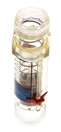 Caudalímetro de área variable G1'' de plástico para agua 5-50 l/min