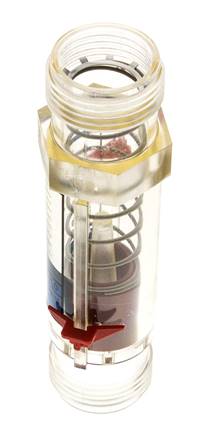 Caudalímetro de área variable G1'' de plástico para agua 5-50 l/min