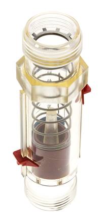 Caudalímetro de área variable G1'' de plástico para agua 5-50 l/min