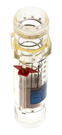 Caudalímetro de área variable G1'' de plástico para agua 5-50 l/min