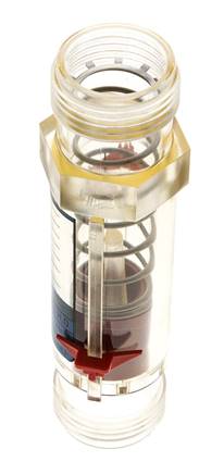 Caudalímetro de área variable G1'' de plástico para agua 10-80 l/min