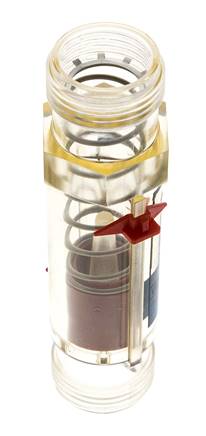 Caudalímetro de área variable G1'' de plástico para agua 10-80 l/min