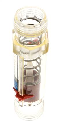 Caudalímetro de área variable G1'' de plástico para agua 20-100 l/min