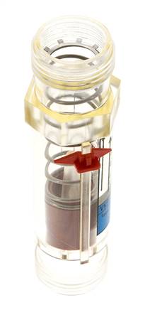 Caudalímetro de área variable G1'' de plástico para agua 20-100 l/min