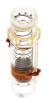Caudalímetro de área variable G1'' de plástico para aceite 100 cSt 1-18 l/min