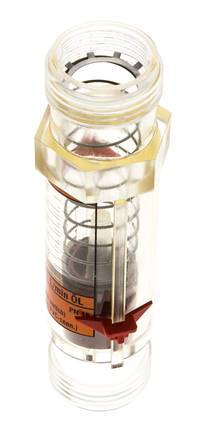 Caudalímetro de área variable G1'' de plástico para aceite 100 cSt 1-18 l/min