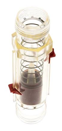 Caudalímetro de área variable G1'' de plástico para aceite 100 cSt 1-18 l/min
