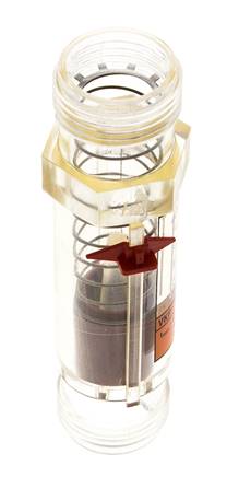 Caudalímetro de área variable G1'' de plástico para aceite 100 cSt 1-18 l/min