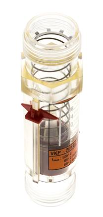 Caudalímetro de área variable G1'' de plástico para aceite 100 cSt 1-18 l/min