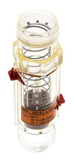 Caudalímetro de área variable G1'' de plástico para aceite 100 cSt 1-18 l/min