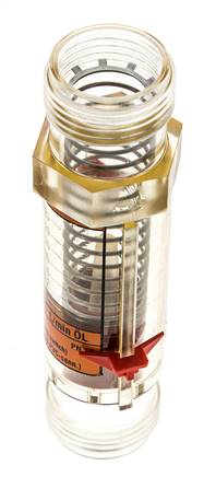 Caudalímetro de área variable G1'' de plástico para aceite 100 cSt 2-30 l/min