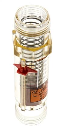 Caudalímetro de área variable G1'' de plástico para aceite 100 cSt 2-30 l/min