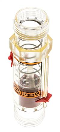 Caudalímetro de área variable G1'' de plástico para aceite 100 cSt 5-45 l/min