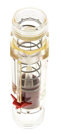 Caudalímetro de área variable G1'' de plástico para aceite 100 cSt 5-45 l/min